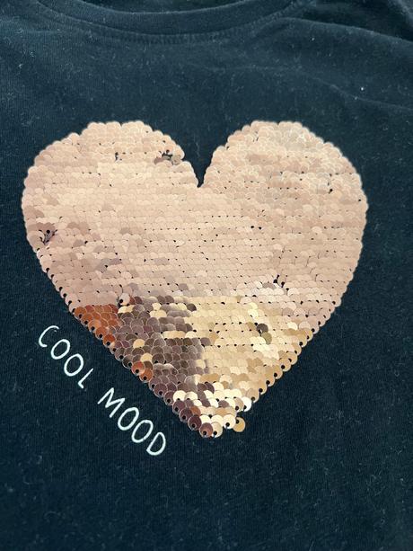 Tričko s trblietkami v srdiečku, pepco,122