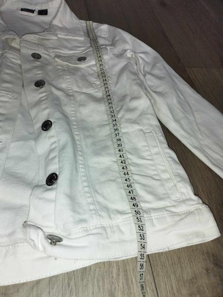 Biela rifľová bunda, esmara,36