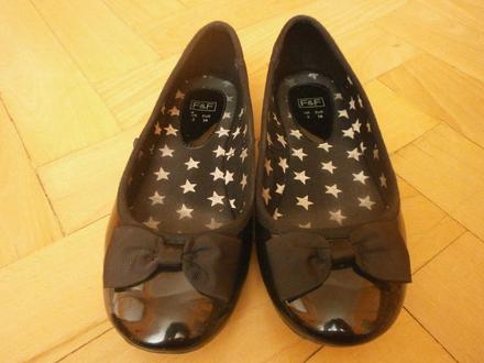 Čierne lakované balerínky, f&f,36