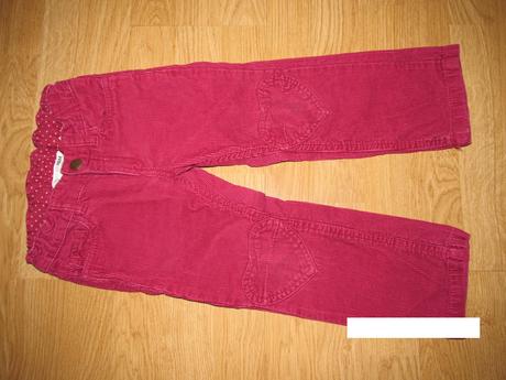 Bordové menčestráky v. 104, h&m,104