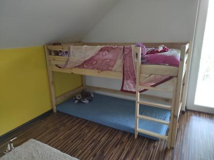 Vyvýšená posteľ s bunkrom dole, šírka (cm): 90,dĺžka (cm): 200