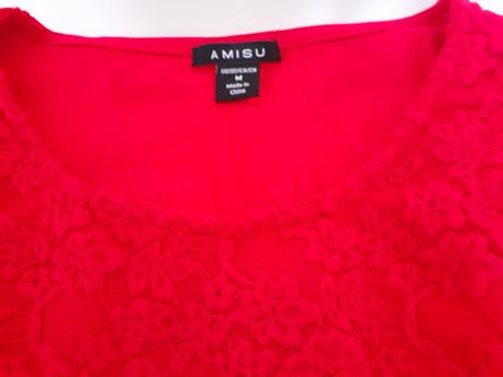 Červená dámska blúzka s dlhým rukávom, amisu,170