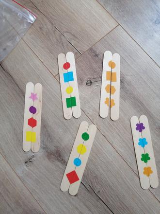 Skladačka, hľadanie rovnakých tvarov, 