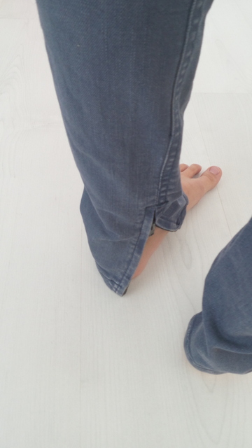 Riflove modro-fialove nohavice bershka, bedrove, 3, 36