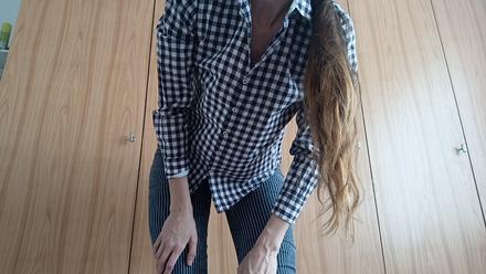 Dámska károvaná košeľa, gina,m