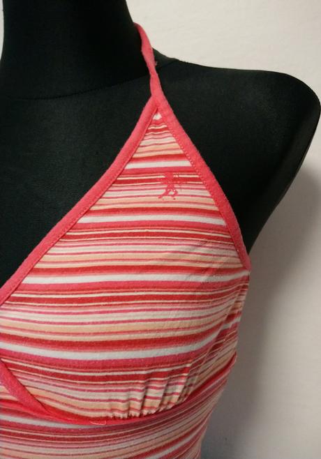 Dámsky ružovo pásikavý top so zaväzovaním, esprit, esprit,xs