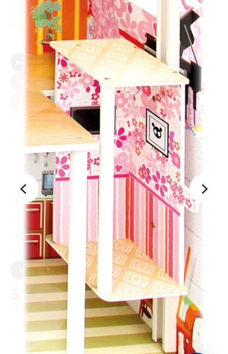 Veľký drevený domček pre bábiky, 