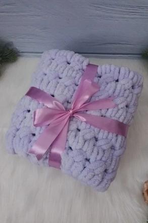 Mäkučká puffy deka pre bábätká fialová, 