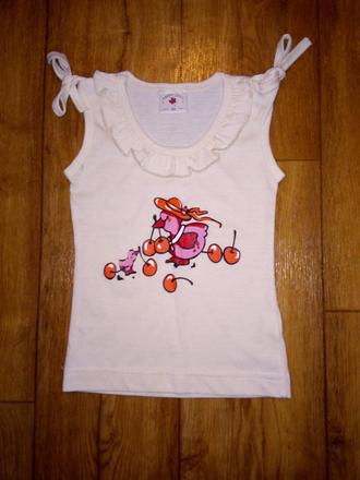 Béžové tričko s kačičkami 98 top stav, 98