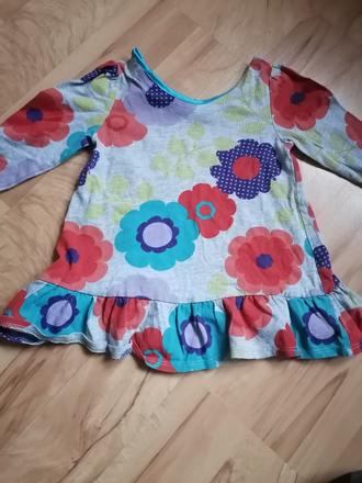 Kvetované tričko s volánom - 92, 92