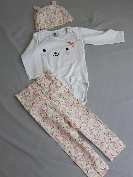 Súprava-body, legíny, čiapka h&m 68, h&m,68