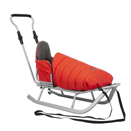 Detské sánky + fusak + polohovatelná rukoväť modré,