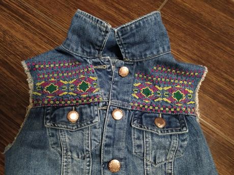 Riflovú vestu, denim co,128