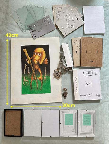 Rôzne rámiky z ikea a obraz, 