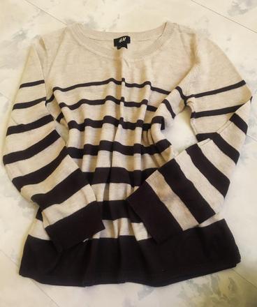 Tenší pulóvrik/over size, h&m,xs