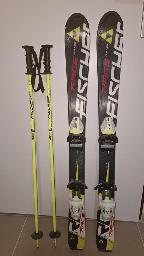 Detske lyze, palice a lyziarky, fischer,100-109 cm