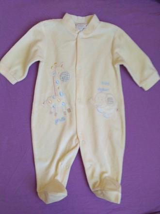 Žltý overal so sloníkom a žirafkou, just too cute,68