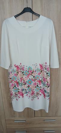 Damske saty biele s kvetmi xxl, xxl