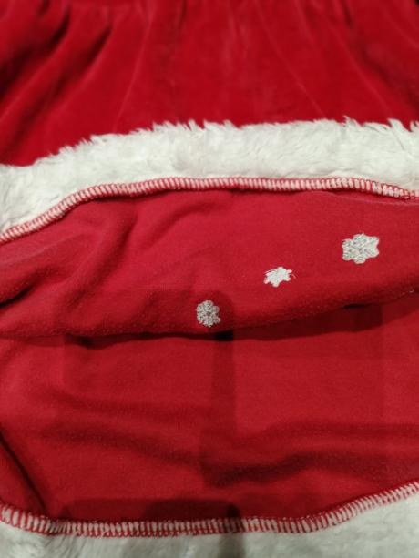 Zamatové vianočné šaty v92, 18-24mes., 86