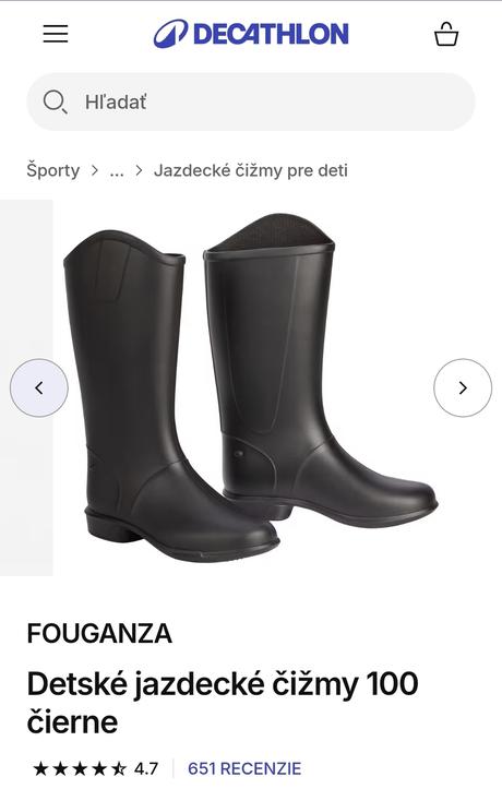 Detske jazdecke gumaky z decathlonu, decathlon,34