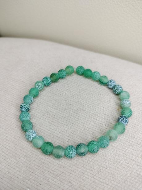 Handmade náramok z achát zelený matný, 