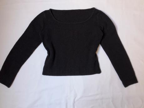Dámsky čierny svetrík, s