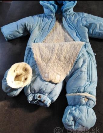 Krasna tepla kombinéza z ovčou kožušinou, 68