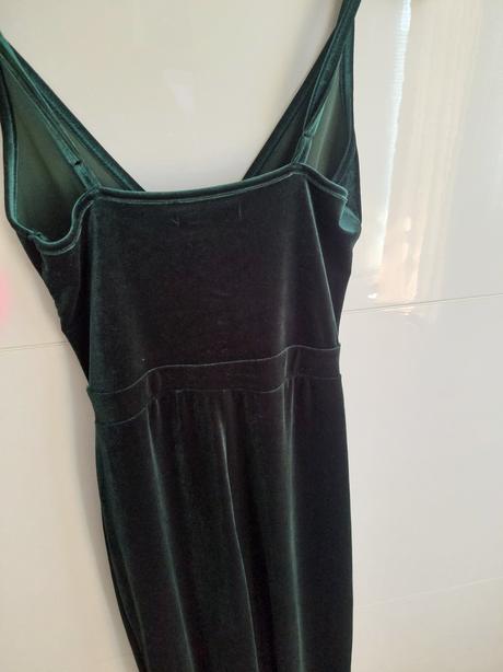 Zamatový overal smaragdový, xs