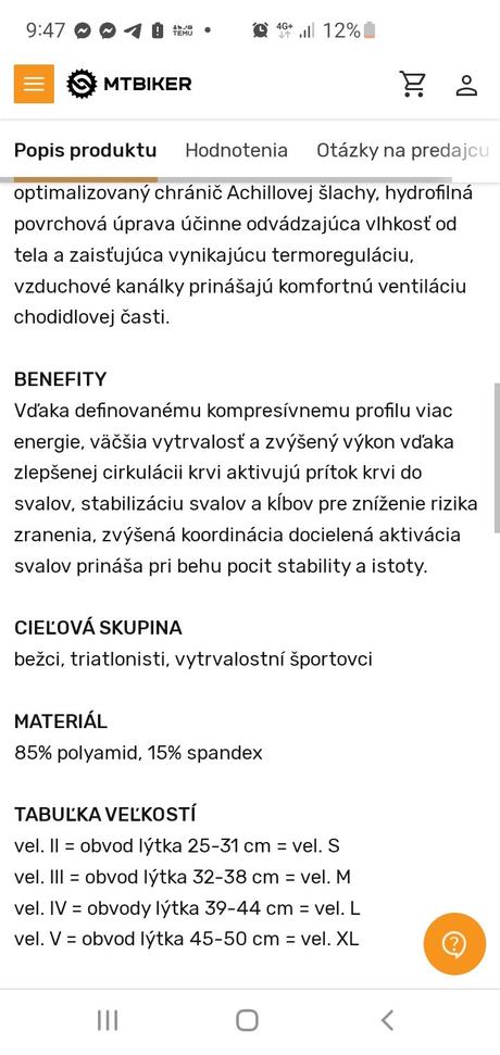 Cep kompresné podkolienky na beh velkost ii, 38