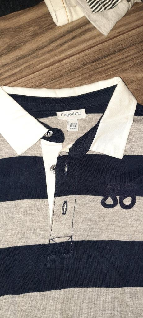 Riflove nohavice a polokošeľa 92-98, h&m,92