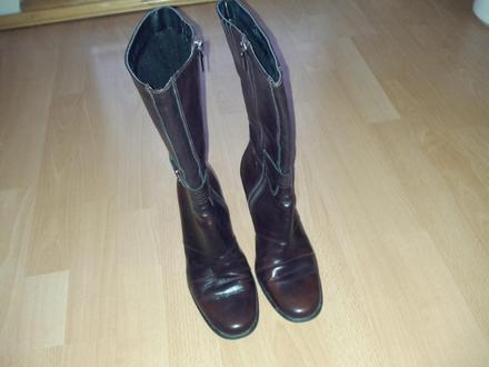 Tmavohnede lytkove cizmy, 36