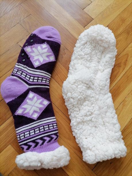 Ponožky s ovčou vlnou-nenosené,len opraté, 39