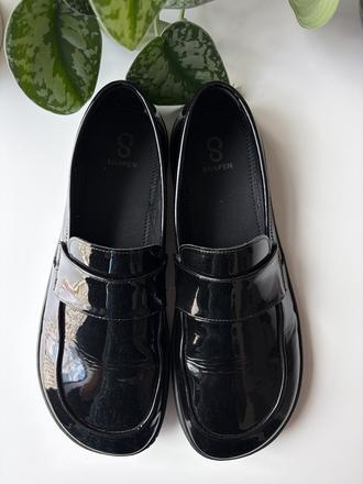 Shapen barefoot mokasíny sheen black, veľkosť 44, 44