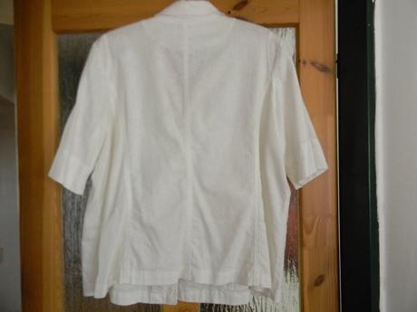 Biele ľanové letné  sáčko/blúzka, 50
