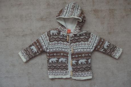 Pusblu pletená bunda, 86