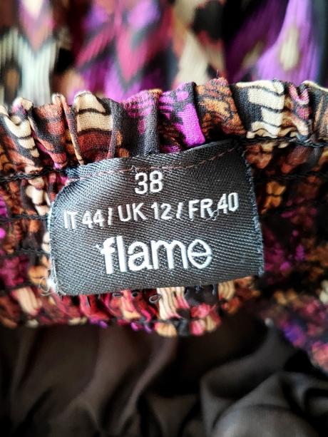Maxi šaty bez ramienok flame, m