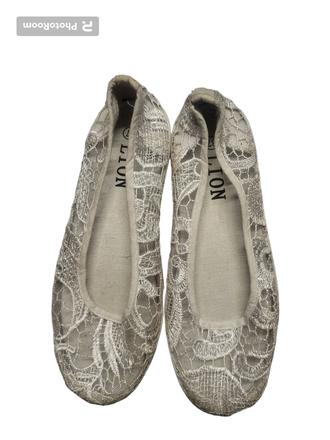 Dámske balerínky s čipkou, 37
