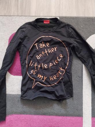 Dievčenské čierne tričko, 134