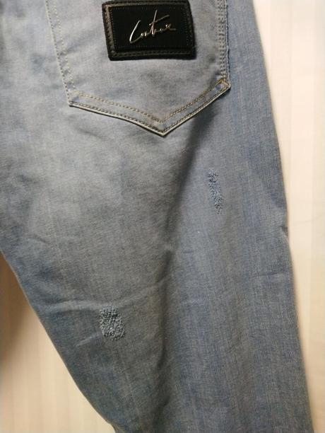 Dámske elastické rifle, couture, s