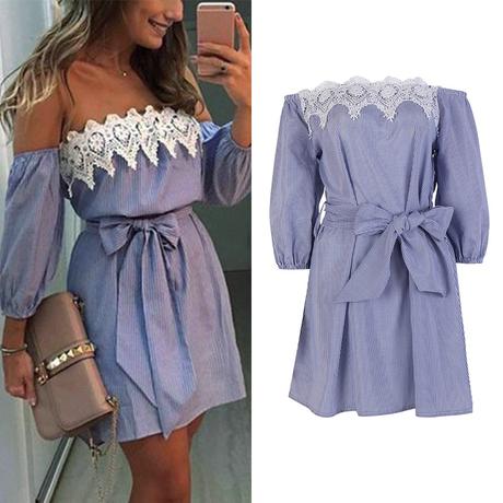 Koselove saty s cipkou, m / s