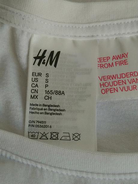 Dámsky biely top s nápisom, h&m, l/xl, h&m,xl