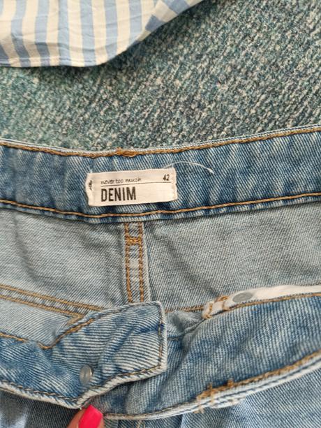 Riflovy komplet s crop topom, denim,42