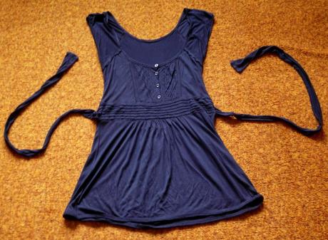 Tmavomodrá tunika z viskózy, m