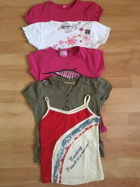 Balík letných tričiek - veľ.128, 122–134