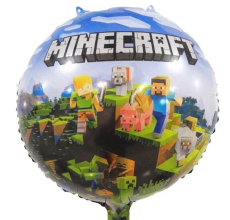 Balóny minecraft- steve 85cm aj meč- až 15/16/17ks,