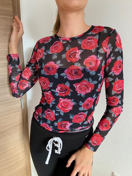 Priehľadný top, h&m,s