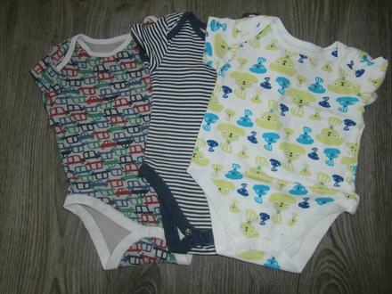 Balík 3ks body s krátkym rukávom, 68–80