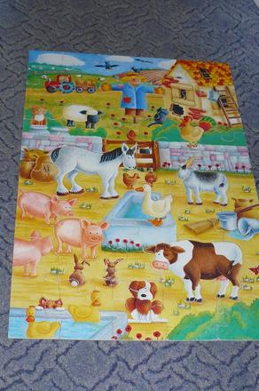 Retro puzzle od 2 rokov-farma-galt good toys,