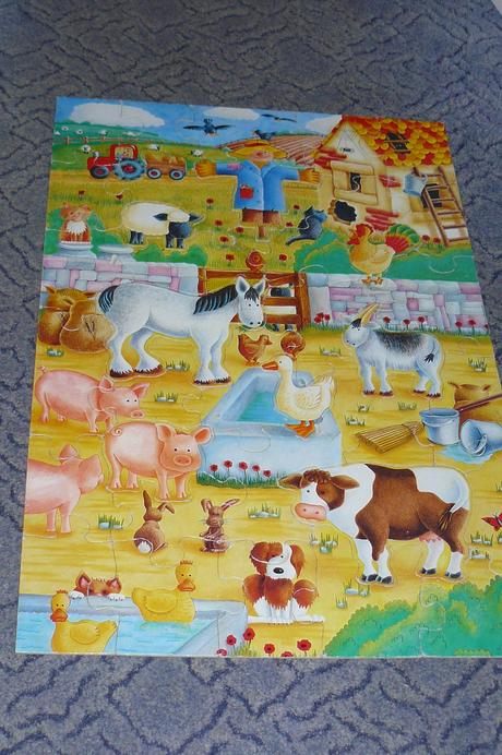 Retro puzzle od 2 rokov-farma-galt good toys,