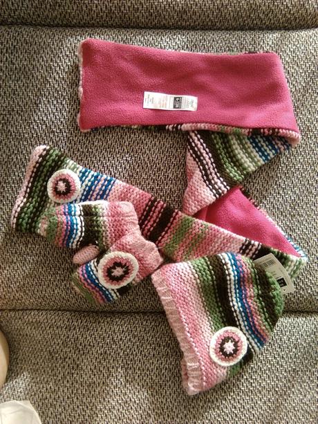 Krásny set rukavice, šál, čiapka, st. bernard,<50